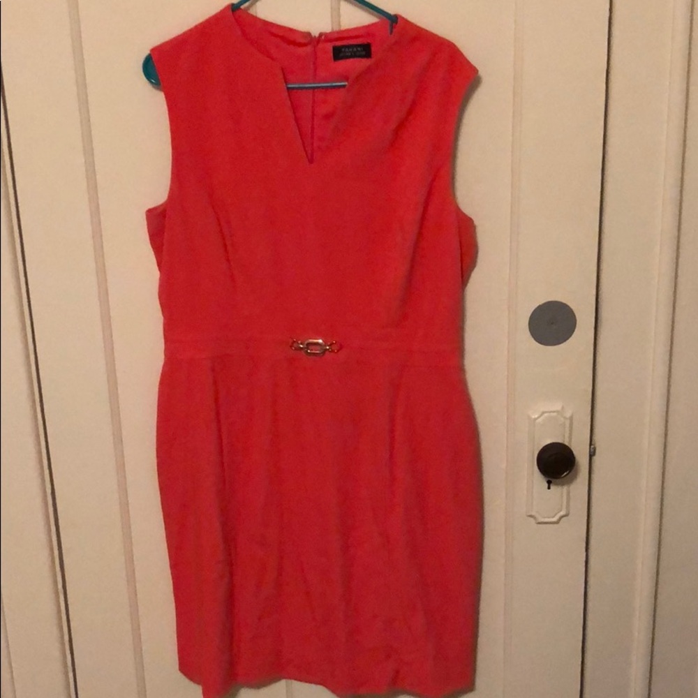 coral business dress